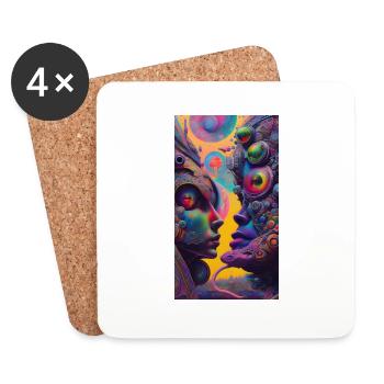 Chroma Kaleidoscope - Coasters (set of 4) - white - Front