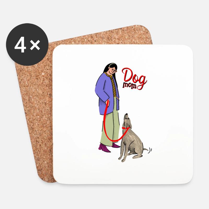 Hund - Untersetzer (4er-Set) - Weiß