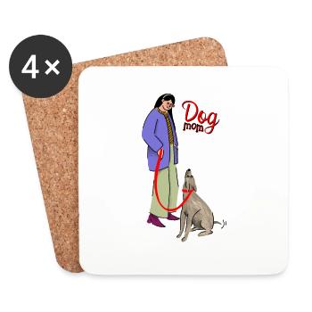 Hund - Untersetzer (4er-Set) - Weiß - Vorne