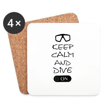 Tauchen Taucher Diving Scuba Diver - Untersetzer (4er-Set) - Weiß - Vorne