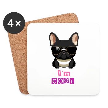 I'm cool - Coasters (set of 4) - white - Front