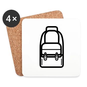 Backpack - Coasters (set of 4) - white - Front