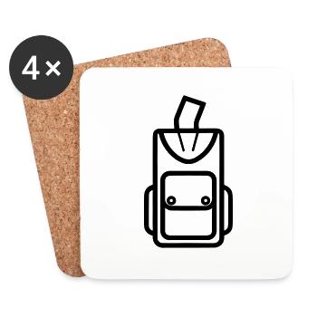 Backpack - Coasters (set of 4) - white - Front