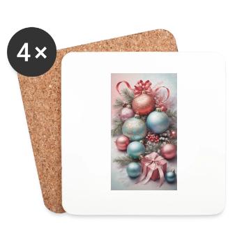 Noël - Dessous de verre (lot de 4) - blanc - Devant