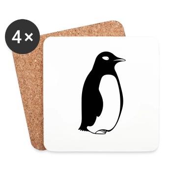 Pinguin - Untersetzer (4er-Set) - Weiß - Vorne