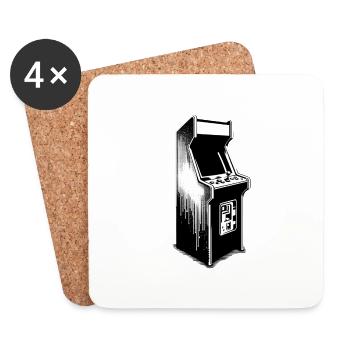 Gaming Gamer Joueur Jeu vidéo - Dessous de verre (lot de 4) - blanc - Devant