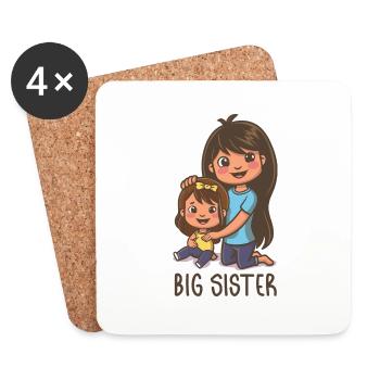 BIG SISTER - Coasters (set of 4) - white - Front