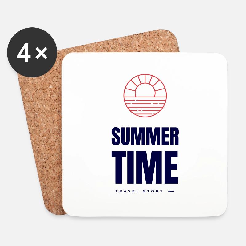 Sommer! - Untersetzer (4er-Set) - Weiß