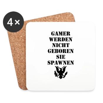 Gamer Werden nicht Geboren sie Spawnen - Untersetzer (4er-Set) - Weiß - Vorne