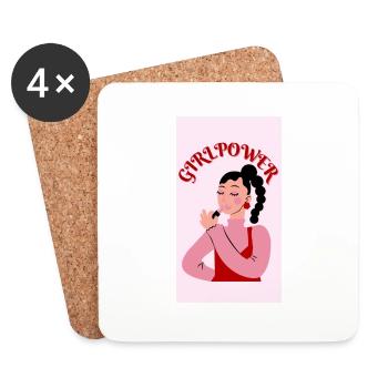Le pouvoir des filles - Dessous de verre (lot de 4) - blanc - Devant