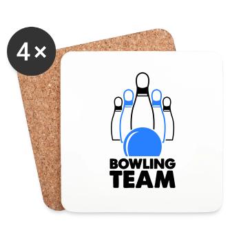 bowling team - Untersetzer (4er-Set) - Weiß - Vorne