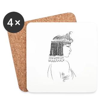 Cléopâtre - Dessous de verre (lot de 4) - blanc - Devant
