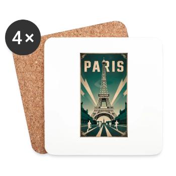 Paris | France | Sports Competition | 2024 | - Coasters (set of 4) - white - Front