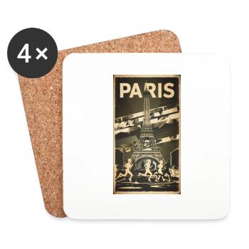 Paris | France | Sports Competition | 2024 | - Coasters (set of 4) - white - Front