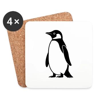 Pingouin - Dessous de verre (lot de 4) - blanc - Devant