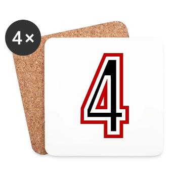 Maillot 4 Nombre d’années - Dessous de verre (lot de 4) - blanc - Devant