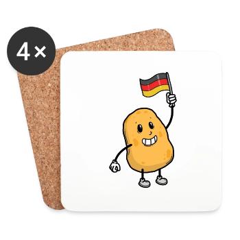 Potato - Coasters (set of 4) - white - Front