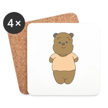 teddybär - Untersetzer (4er-Set) - Weiß - Vorne