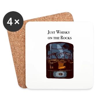 Just Whiskey - Untersetzer (4er-Set) - Weiß - Vorne