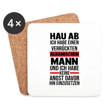 Albaner Albanisch Albanien - Untersetzer (4er-Set) - Weiß - Vorne