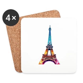 Eiffel tower #12 - Dessous de verre (lot de 4) - blanc - Devant