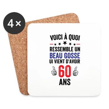 This Is What A Handsome 60 Year Old Gift Looks Like - Coasters (set of 4) - white - Front