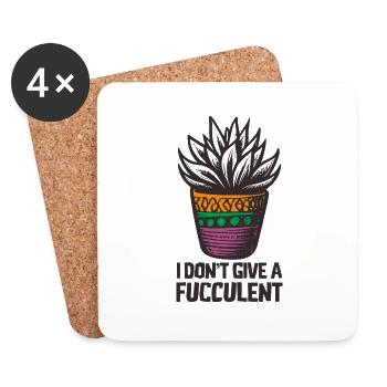 Fucculant - Dessous de verre (lot de 4) - blanc - Devant