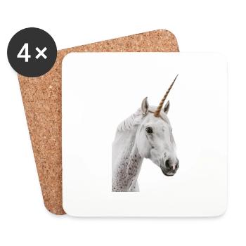 Licorne - Dessous de verre (lot de 4) - blanc - Devant