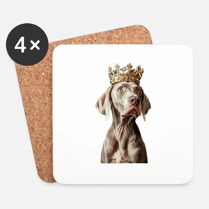 Weimaraner - Untersetzer (4er-Set) - Weiß