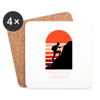 Start the journey - Dessous de verre (lot de 4) - blanc - Devant
