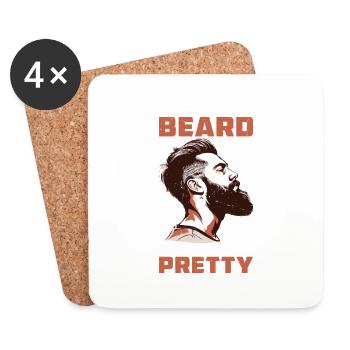 Touch My Beard And Tell Me I'm Pretty 13 - Untersetzer (4er-Set) - Weiß - Vorne