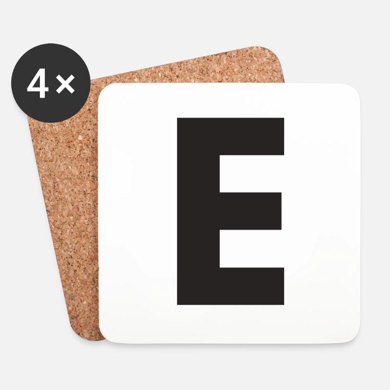 E - Untersetzer (4er-Set) - Weiß
