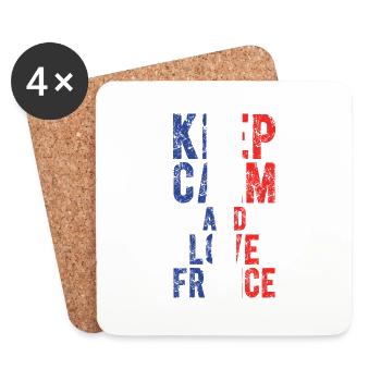 keep calm and love france - Coasters (set of 4) - white - Front