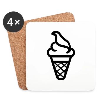Glace - Coasters (set of 4) - white - Front