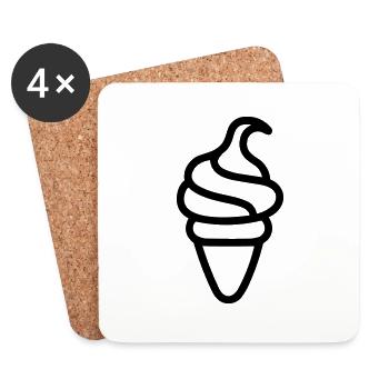 Glace - Coasters (set of 4) - white - Front