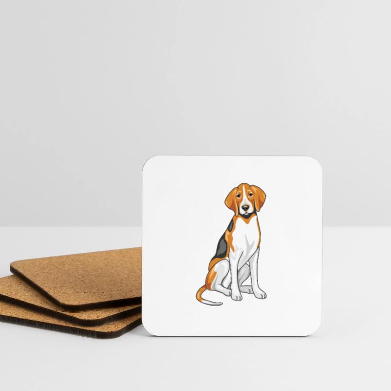 Sitting foxhound Coasters (set of 4)