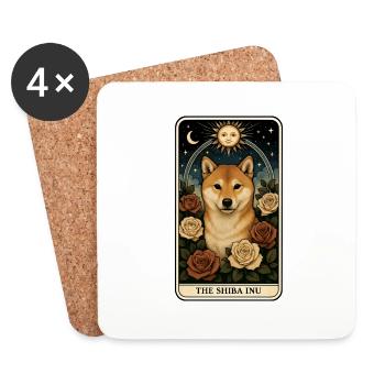 Shiba Inu - Untersetzer (4er-Set) - Weiß - Vorne