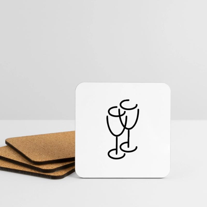 cheers! (wedding, celebration) Coasters (set of 4)