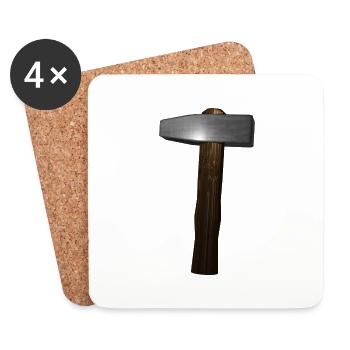 Hammer - Untersetzer (4er-Set) - Weiß - Vorne