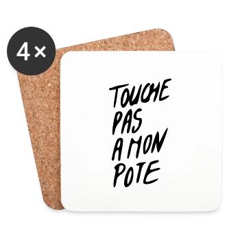 touche pas a mon pote - Dessous de verre (lot de 4) - blanc - Devant
