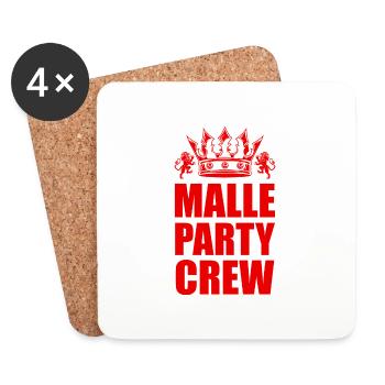 Malle Party Crew Trip - Dessous de verre (lot de 4) - blanc - Devant