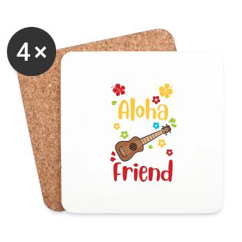 Say Aloha To My Little Friend - Untersetzer (4er-Set) - Weiß - Vorne