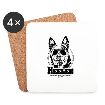 HEELER coolest people dogs saying Wilsigns - Coasters (set of 4) - white - Front