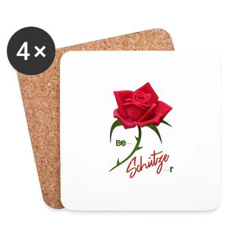 Sagittaire Rose Protecteur Signe du Zodiaque Sagittaire - Dessous de verre (lot de 4) - blanc - Devant