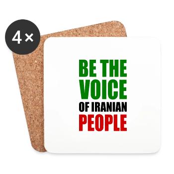 Be the voice of iranian people - Coasters (set of 4) - white - Front