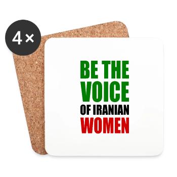 Be the voice of iranian women - Coasters (set of 4) - white - Front