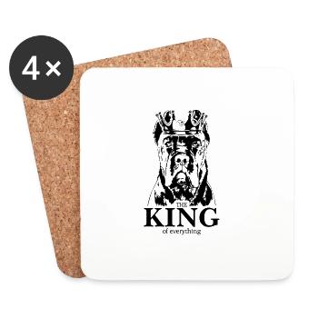 CANE CORSO King Dog Dog Dog Wilsigns - Dessous de verre (lot de 4) - blanc - Devant