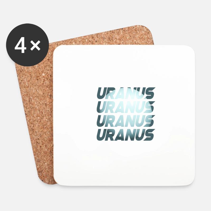 Uranus Design - Untersetzer (4er-Set) - Weiß