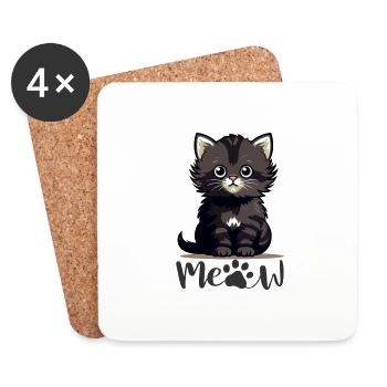 Baby Cat - Coasters (set of 4) - white - Front