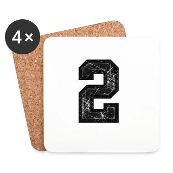 2 scratched - Coasters (set of 4) - white - Front